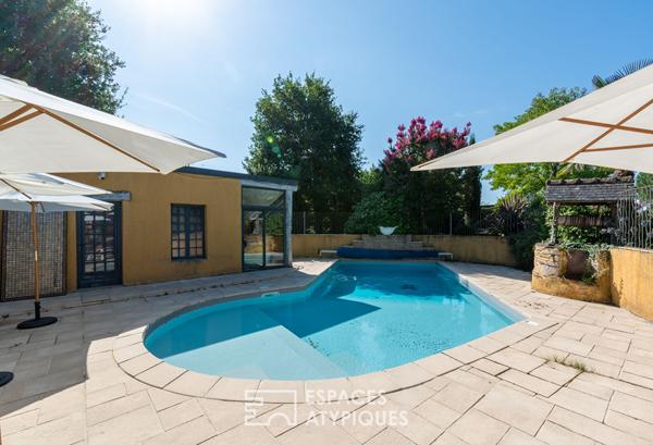 Ancien corps de ferme rénové avec piscine aux portes de Rennes