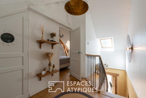 Ancien corps de ferme rénové avec piscine aux portes de Rennes