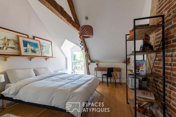 Ancien corps de ferme rénové avec piscine aux portes de Rennes