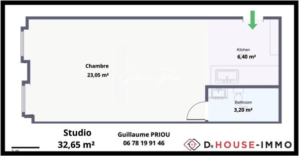 Appartement à vendre 1 pièce de 32 m²