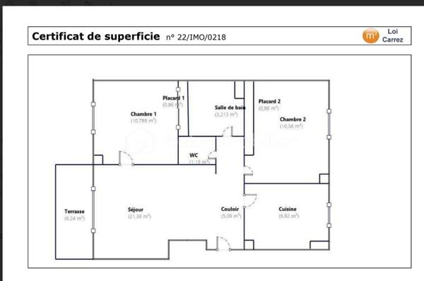 Appartement de 60,70 m²