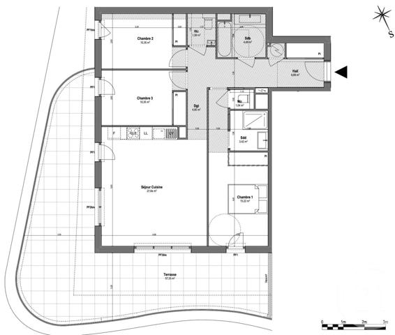 Appartement F4 à vendre  4 pièces - 88,39 m2 VILLENEUVE LOUBET - 06