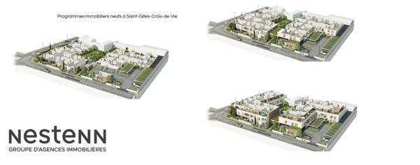 À vendre : Appartement T2 moderne centre-ville de Saint Gilles Croix de Vie