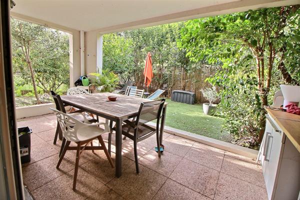 MARSEILLE 12ème. arrdt. Appartement type 2 avec terrasse, jardin et Garage.