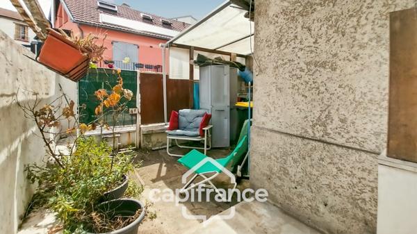 Bagnolet-Quartier résidentiel-A vendre maison 2 pièces-28m2-Plain pied-Cour-Potentiel de surélévation-8mn métro Gallieni