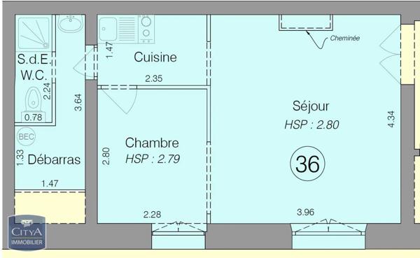 Appartement à vendre 2 pièces 32m²