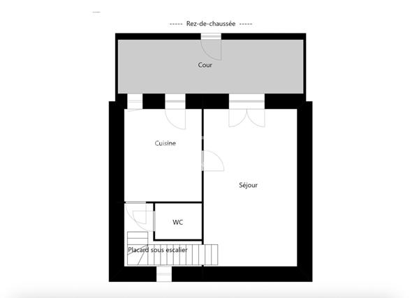 Maison de ville de type 3 d'environ 56m² avec terrasse sur Pas des Lanciers