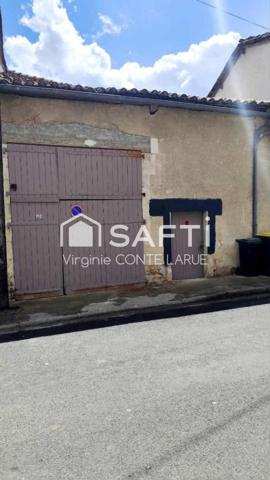 Grange 70m2 raccordée électricité, idéale atelier + terrain