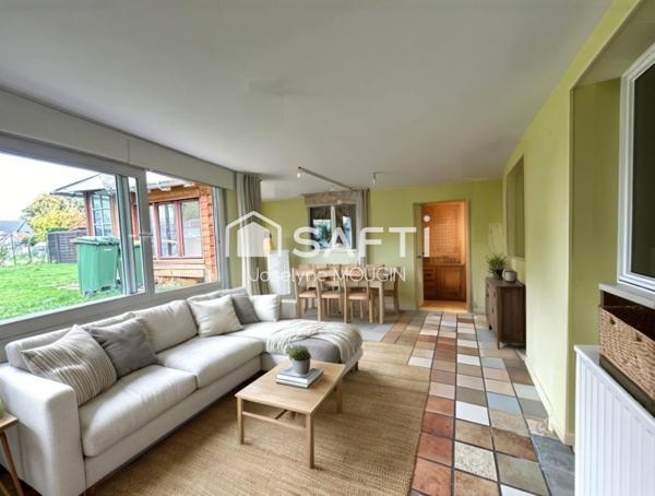 A 12 mn d'Amiens sud, maison avec jardin, autonomie de plain-pied, garage.