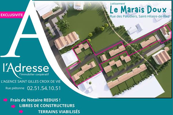 Terrain à bâtir 318m² ST HILAIRE DE RIEZ CENTRE