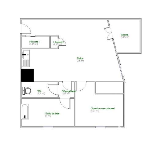 Appartement à vendre 2 pièces 42,36 m² Le Mans