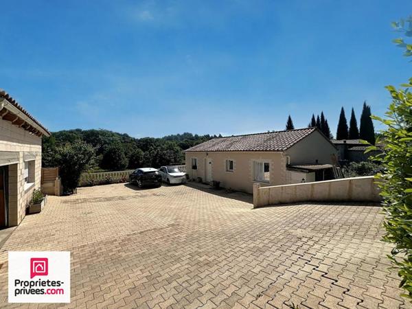 Rians Villa T4 garage +T2 sur 1200 m² à pied du village