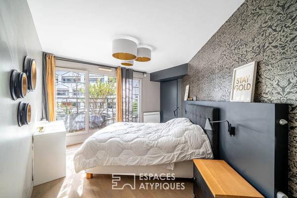 Dernier étage contemporain avec terrasses