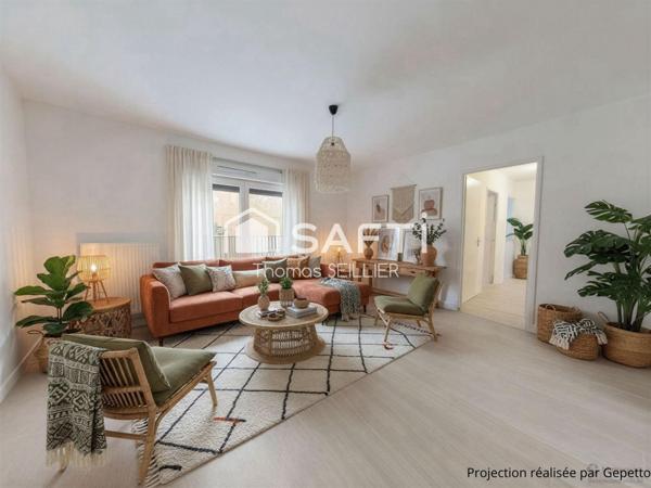 Appartement T3 avec loggia et 2 places de parking