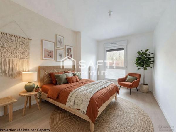 Appartement T3 avec loggia et 2 places de parking