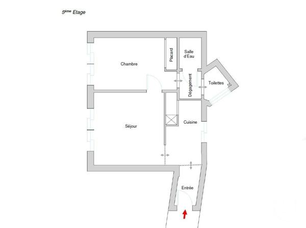 Appartement F2 à vendre  2 pièces - 34,28 m2 PARIS - 75013