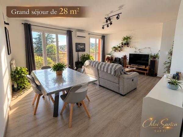 91 m² rénovés avec terrasse, proche centre
