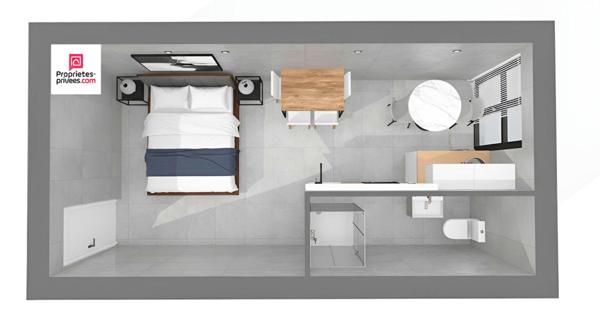 Studio de 20 m² AVEC ACCÈS DIRECT À LA MER ET PARKING PRIVATIF