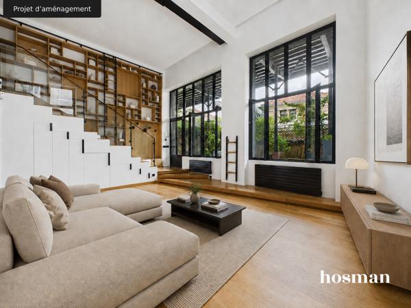Loft en duplex – 3 pièces 1 chambre et 1 bureau – Terrasse privative