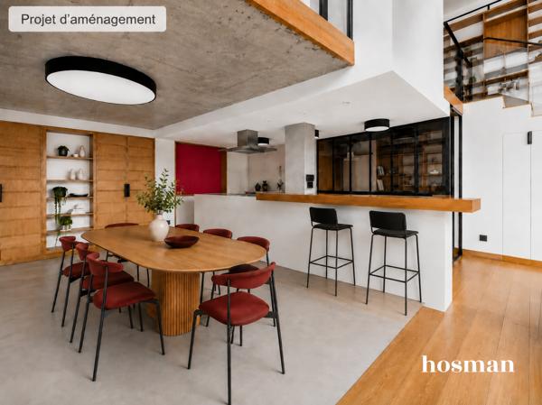 Loft en duplex – 3 pièces 1 chambre et 1 bureau – Terrasse privative