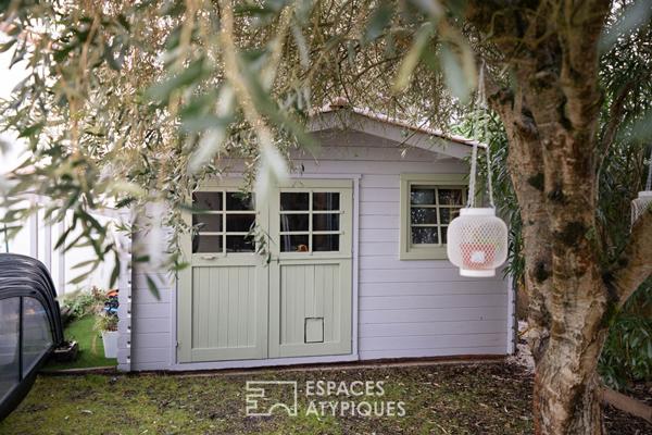 Maison de plain-pied de caractère avec piscine