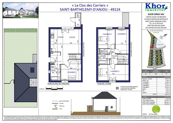 Maison type 5 avec jardin et vie de plein pied