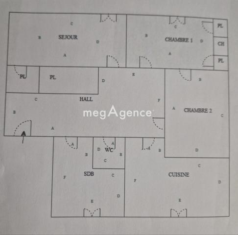 Appartement à Lyon 2e Arrondissement, 69002 - 2 pièces 85m²