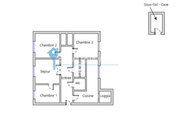 Appartement 4 pièce(s) 3 chambre(s) 69 m²