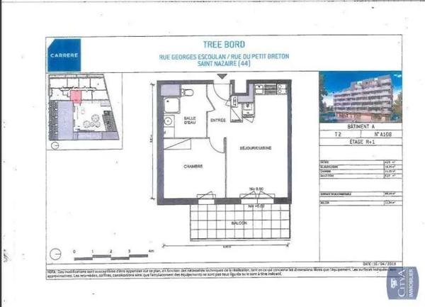 Appartement à louer 2 pièces 40.14m²