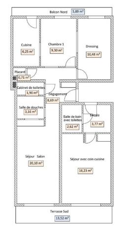 Appartement à vendre  4 pièces - 83,21 m2 LA BAULE - 44