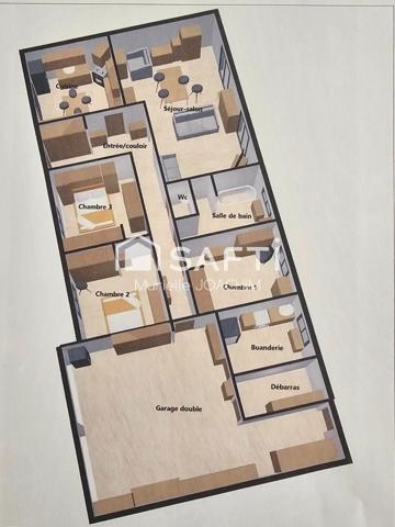 Maison 105 m2 Plain-Pied au calme , prête à vivre