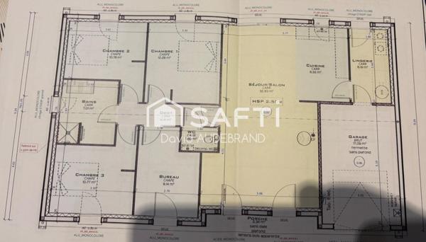 Pavillon de plain-pied 4 chambres.