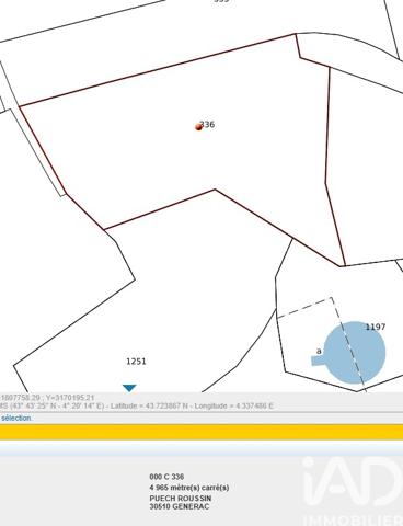 Terrain à vendre 4 965 m² Générac