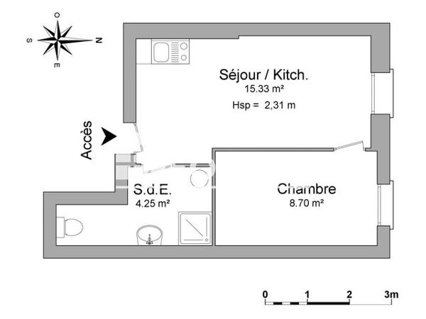 Location Appartement 2 pièces 28.28 m² - 20 RUE EMILIE CHOLOIS Niort 79000