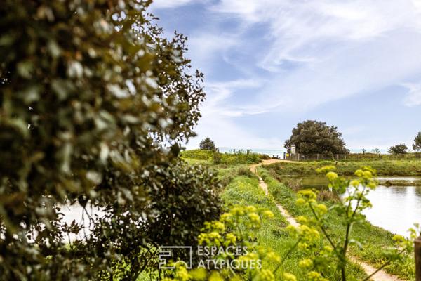 Villa des années 60 revisitée dans un écrin de verdure, plage à pied