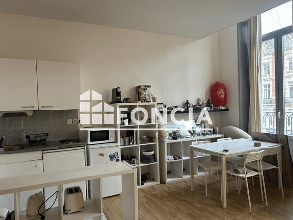 Location Studio 29.5 m² - 112 BOULEVARD DE LA LIBERTE Lille 59000