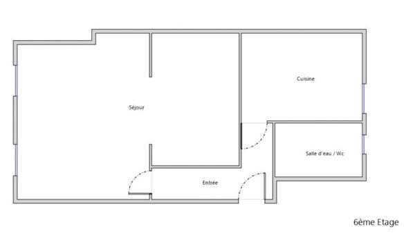 Appartement 6eme étage à rénover PARIS 10