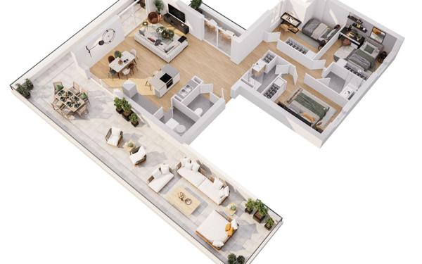 Appartement à vendre    4 pièces •  Chavanoz