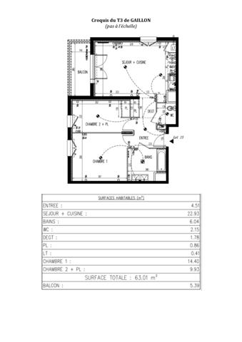 T3 neuf-balcon-2 stationnements