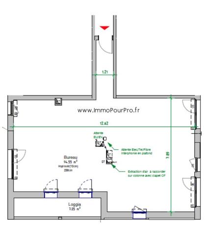 Croix – La Maillerie | Bureau neuf 94 m² + loggia | À vendre