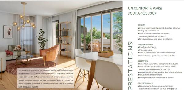 Appartement de type 2 de 46,50m² avec grande terrasse dans le centre de St Nazaire