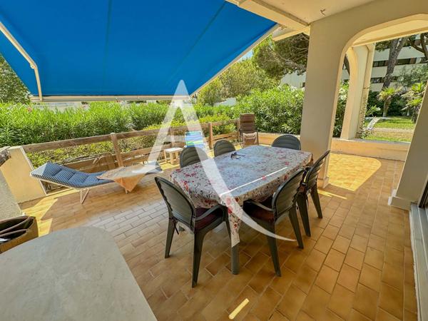 2 pièces cabine en pignon, Grande terrasse de 60m² exposée sud-ouest