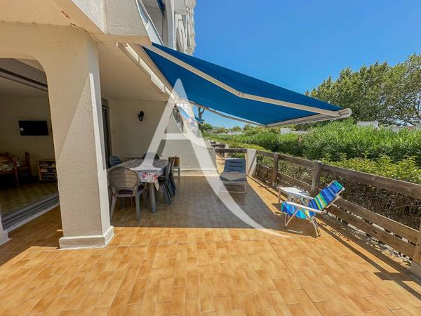 2 pièces cabine en pignon, Grande terrasse de 60m² exposée sud-ouest