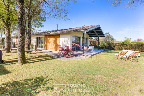 Maison d’architecte de plain pieds et son bois
