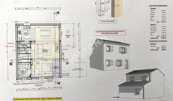 Maison neuve 2 chambres 98 m², hors d'eau / hors d'air, à Caussade