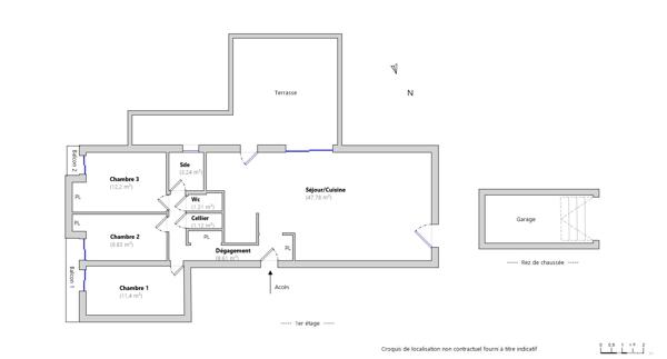 Appartement à vendre 4 pièces 95,39 m² Gradignan
