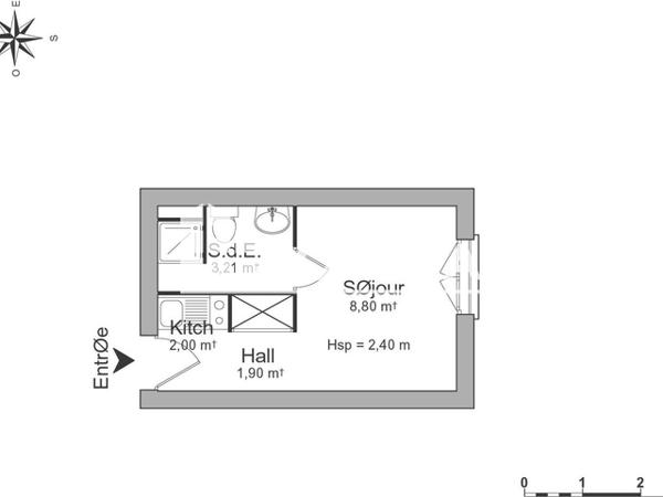 Location Studio 15.91 m² - 120 BD DES POILUS Nantes 44300