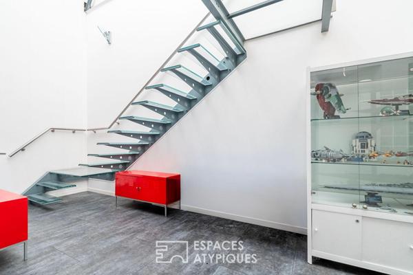 Maison type loft avec jardin