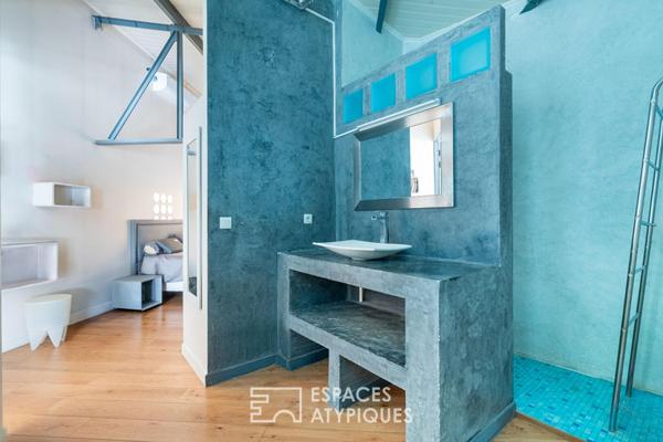 Maison type loft avec jardin