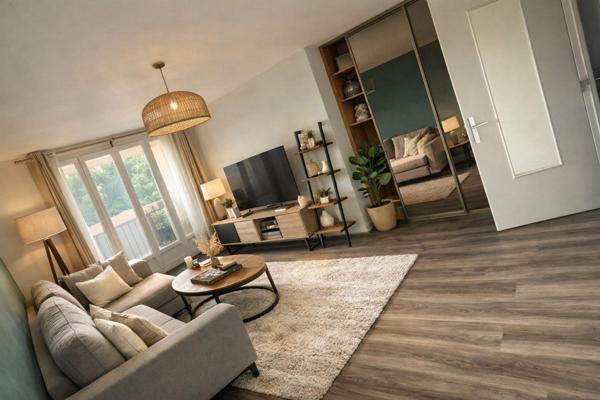 T2 rénové de 43 m² avec balcon, parking et 2 caves